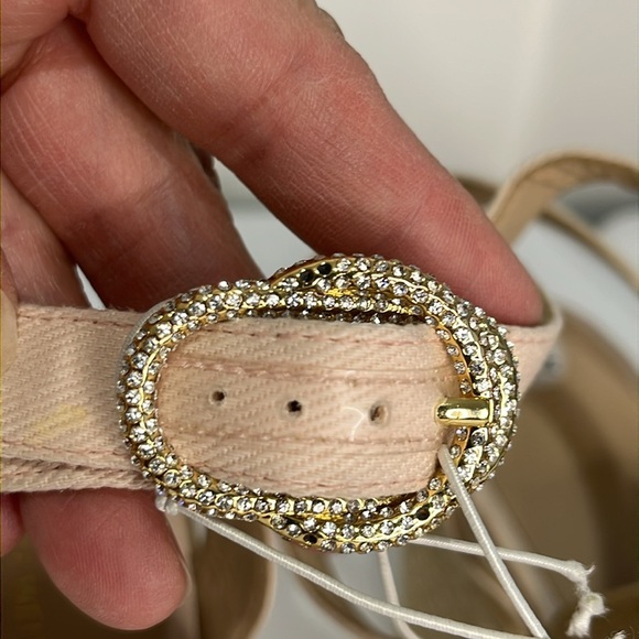 Stuart Weitzman Women's Espadrille Wedge Shoes Ankle Strap Size 10.5 Beach Coast - Picture 6 of 16